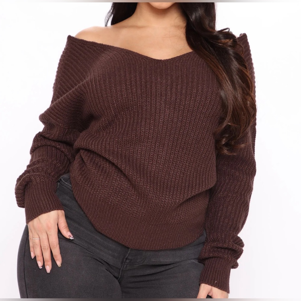 Women’s Fashion Nova Falls Favorite Girl Sweater II Chocolate Size Small S
